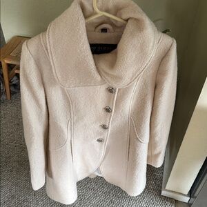 Guess Women's Wool Cream Pea Coat